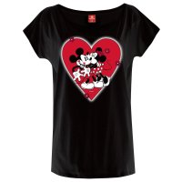 Mickey Mouse Together Loose Shirt female black
