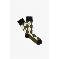 FRED PERRY Argyle Pattern Socks ecru/uniform green