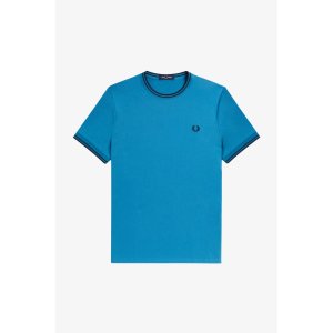 FRED PERRY Twin Tipped T-Shirt runaway bay ocean / navy