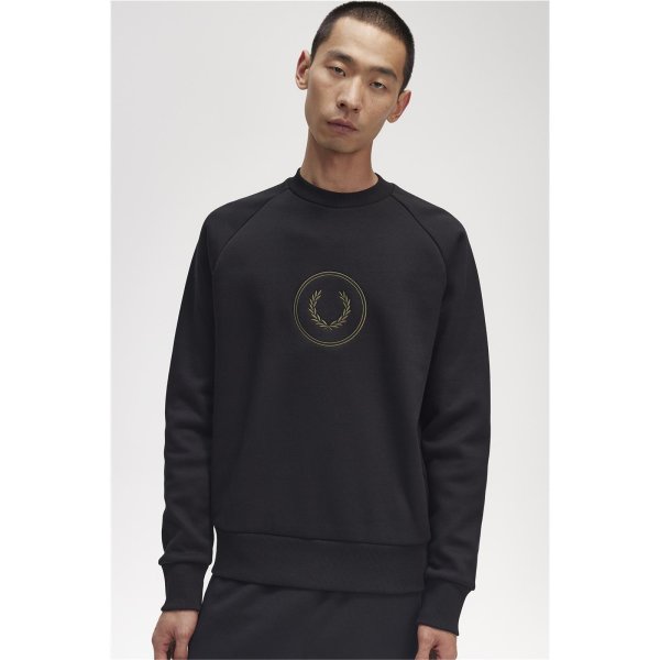 FRED PERRY Circle Branded Sweatshirt black 89 90