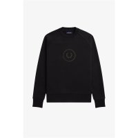 FRED PERRY Circle Branded Sweatshirt black