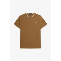 FRED PERRY T-Shirt mit Doppelstreifen shaded stone