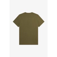 FRED PERRY T-Shirt mit kreisförmigem Logo militärgrün