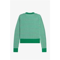 FRED PERRY Gingham Jumper green