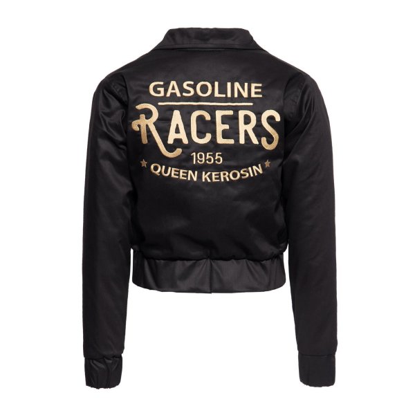 QUEEN KEROSIN Gabardine Jacke Gasoline Racer 55 black
