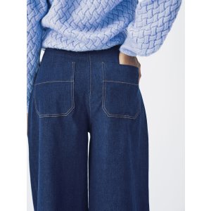 MADEMOISELLE Rebel Journey GOTS Palazzo Trousers raw blue