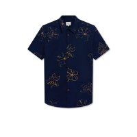 BEN SHERMAN Linear Floral Print Shirt marine