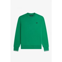 FRED PERRY Sweatshirt mit Rundhalsausschnitt green