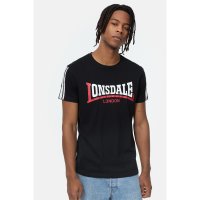LONSDALE Elphin T- Shirt black/white/red