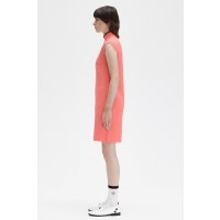 FRED PERRY AMY WINEHOUSE Printed Trim Pique Dress coral heat