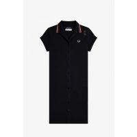 FRED PERRY AMY WINEHOUSE Button-Through Pique Shirt Dress...