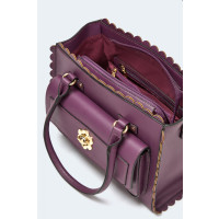 VOODOO VIXEN Scalloped Edge 60s Shopper Bag purple
