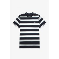 FRED PERRY Gestreiftes T-Shirt navy