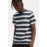 FRED PERRY Gestreiftes T-Shirt navy