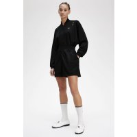 FRED PERRY Amy Zip-Through Playsuit black