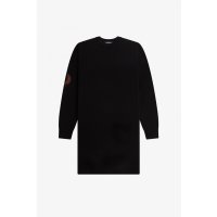 FRED PERRY Laurel Wreath Knitted Dress black