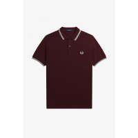 FRED PERRY Twin Tipped T-Shirt oxblood