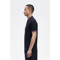 FRED PERRY Twin Tipped T-Shirt oxblood