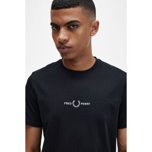 FRED PERRY Embroidered T-Shirt black
