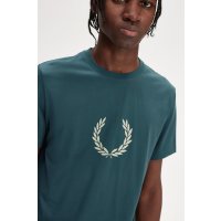 FRED PERRY Laurel Wreath Graphic T-Shirt petrol blue