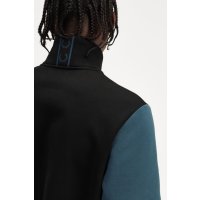 FRED PERRY Colourblock Half Zip Sweatshirt black
