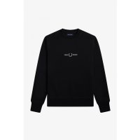FRED PERRY Embroidered Sweatshirt black