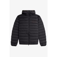 FRED PERRY Hooded Insulated Jacket black