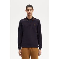 FRED PERRY Twin Tipped Poloshirt navy/ dark caramel