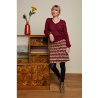 KING LOUIE Border Skirt Lounge cabernet red
