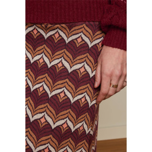 KING LOUIE Border Skirt Lounge cabernet red