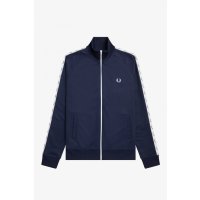 FRED PERRY Trainingsjacke mit Sportband carbon blue