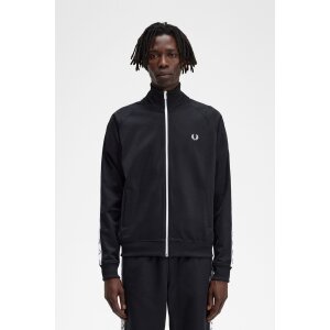 FRED PERRY Trainingsjacke mit Sportband schwarz