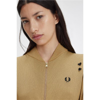 FRED PERRY AMY WINEHOUSE Metallic Knitted Bomber Jacket 1964 gold