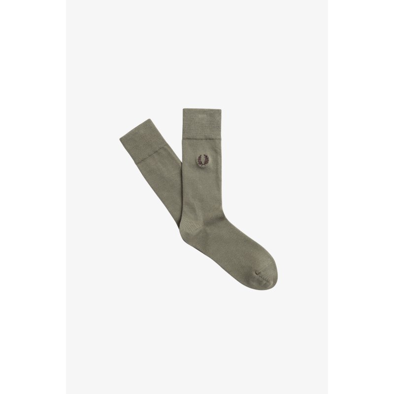 FRED PERRY Klassische Socken mit Lorbeerkranz warm grey/ brick