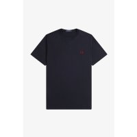 FRED PERRY T-Shirt mit Rundhalsausschnitt navy/ burnt red