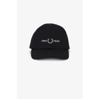 FRED PERRY Graphic Branded Twill Cap black/ warm grey