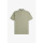 FRED PERRY Bomber Collar Pique Shirt warm grey/ brick