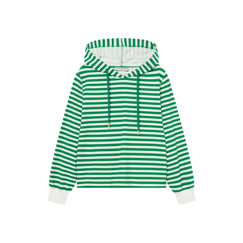 MADEMOISELLE YéYe Warm Wave Hoody Sweater green/ white