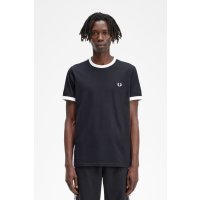 FRED PERRY Taped Ringer T-Shirt black