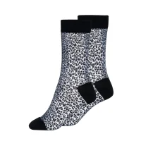 QUEEN KEROSIN Womens Socks Snow Leopard leo