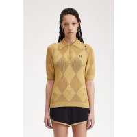 FRED PERRY AMY WINEHOUSE Strickshirt mit Argyle-Muster...