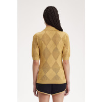 FRED PERRY AMY WINEHOUSE Argyle Knitted Shirt 1964 gold