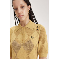 FRED PERRY AMY WINEHOUSE Strickshirt mit Argyle-Muster 1964 gold