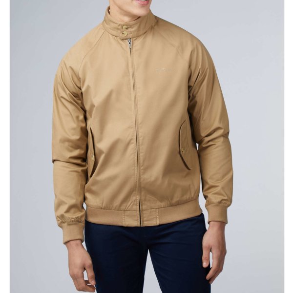 BEN SHERMAN Signature Beige Harrington Jacke sand 100 99