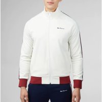 BEN SHERMAN Signature Taped Tricot Track Top ivory