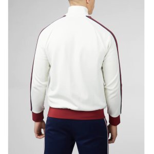 BEN SHERMAN Signature Taped Tricot Track Top ivory L