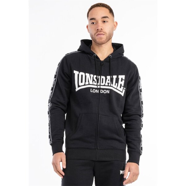 Lonsdale Men's Hooded One Tone Hoodie Black