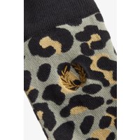 FRED PERRY Leopard Print Socken black/ dark caramel