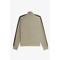 FRED PERRY Contrast Tape Track Jacket warm grey/ carrington brick