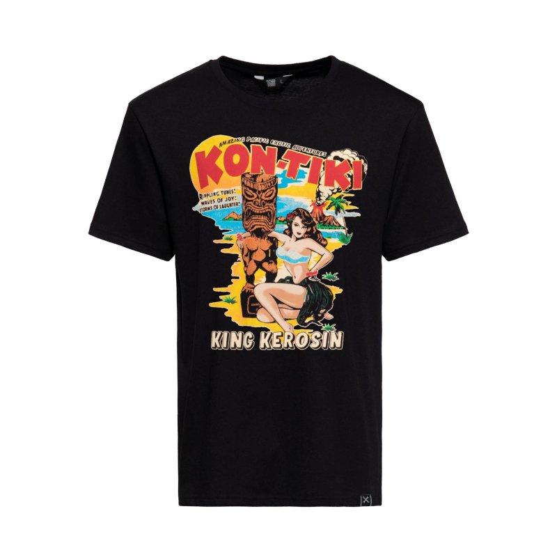 KING KEROSIN T-Shirt Classic Kon Tiki black